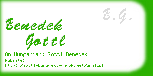 benedek gottl business card